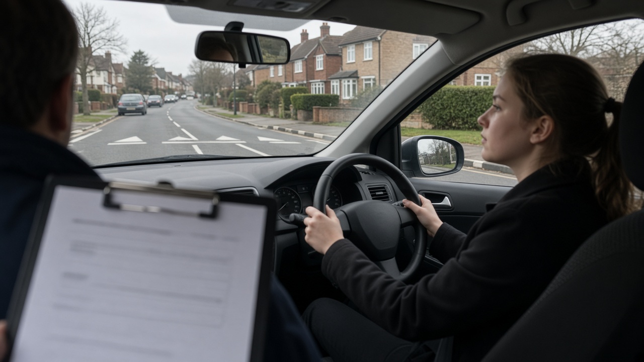 Mock driving test course